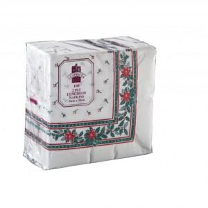 Caprice Lunch Napkin 2 Ply – 320mm x 320mm Printed Christmas Design